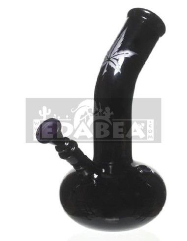 Bong maria in vetro nero 22 cm