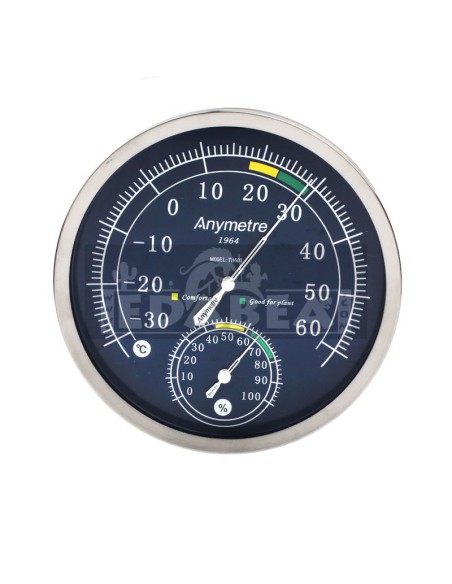 Termohigrometro analógico inoxidable