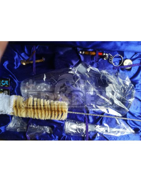 Glass Bong In Wood Case + Accessories 28 cm
