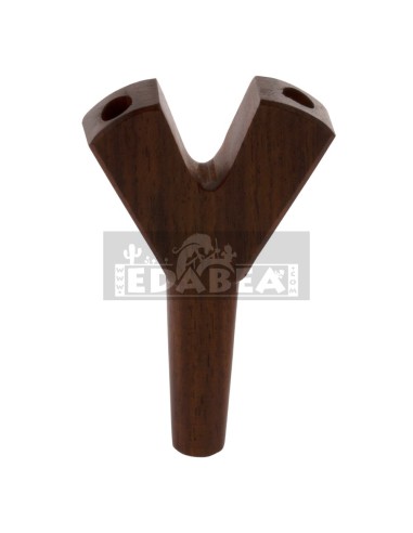 Double Hole Black Wooden Pipe