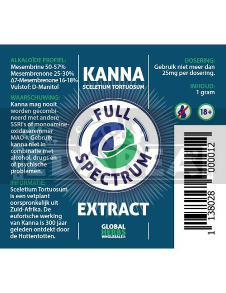 Kanna Full Spectrum extract 1g