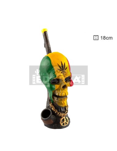 Rasta Skull Pipe