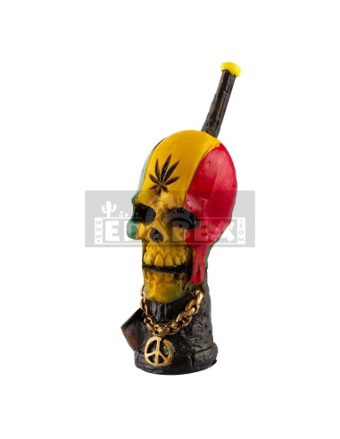 Rasta-Totenkopf-Pfeife