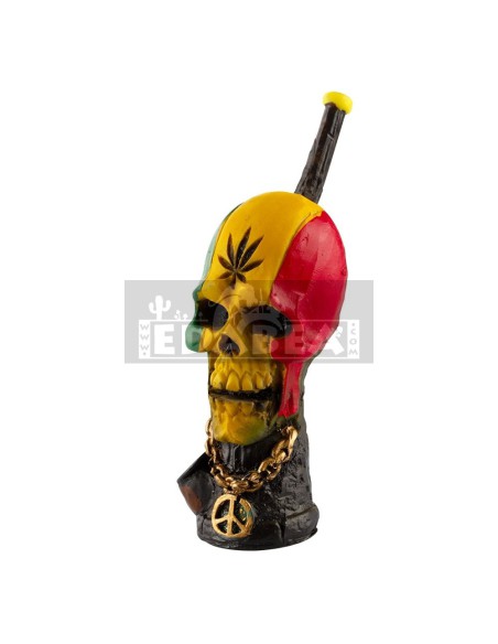 Rasta-Totenkopf-Pfeife