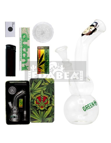 Comprare kit bong in vetro 22 cm con accessori | Edabea