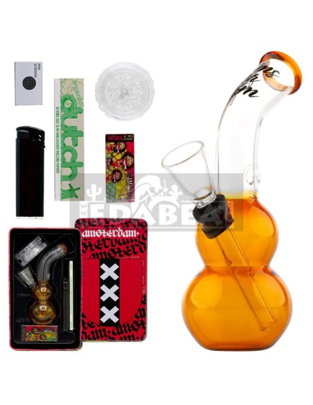 Comprare kit bong in vetro 12 cm con accessori | Edabea