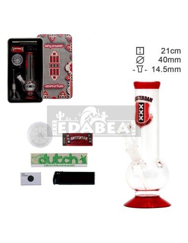 Comprar kit bong de vidro 21 cm com acessórios | Edabea